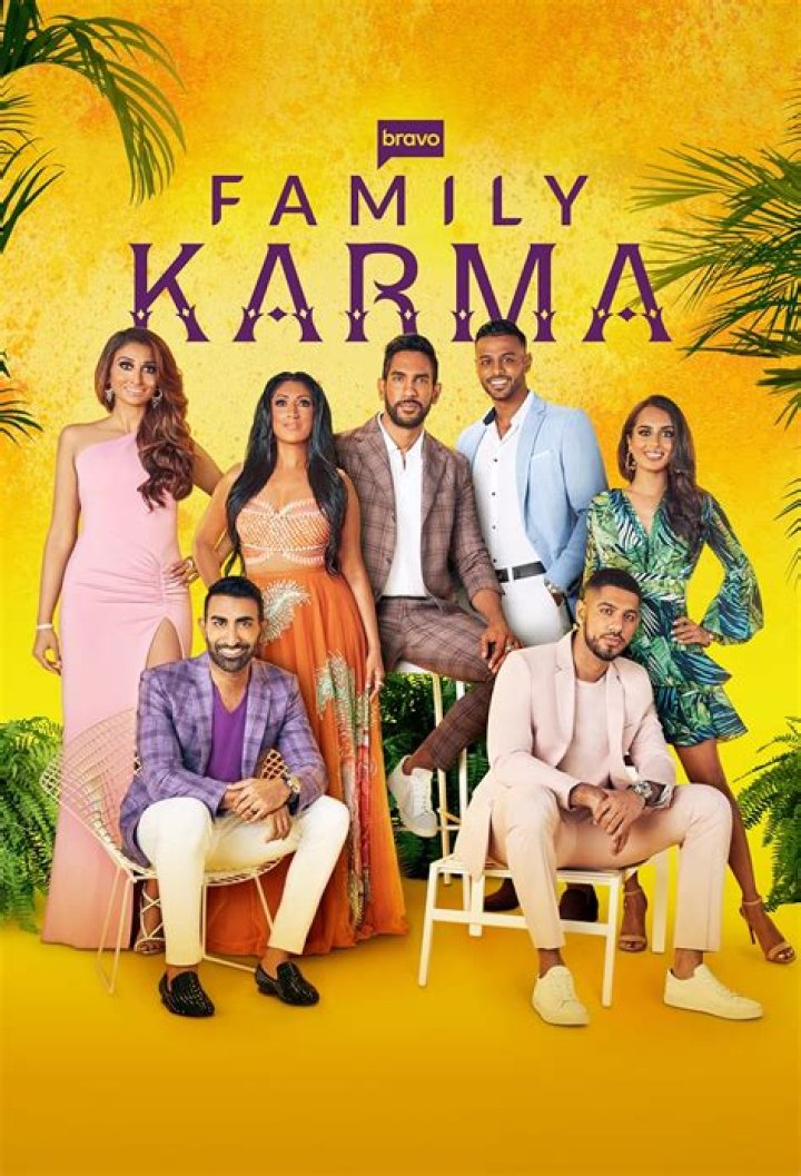 FAMILY KARMA -- Season:1 -- Pictured: (l-r) Bali Chainani, Monica Vaswani, Brian Benni, Anisha Ramakrishna, Amrit Kapai, Vishal Parvani, Shaan Patel -- (Photo by: Tommy Garcia/Bravo)