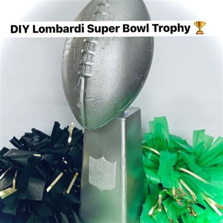 Fan Carrying Home-made Lombardi Trophy