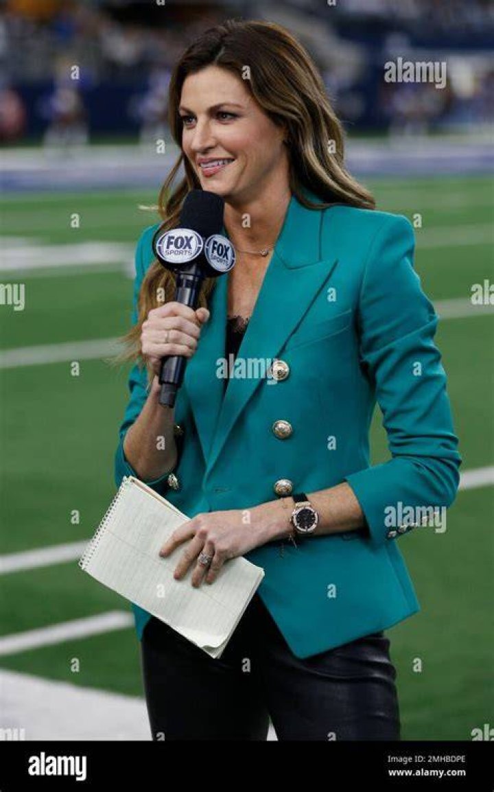 Fox NFL sideline reporter Erin Andrews is pictured following an NFL football game between the Los Angeles Rams and the Dallas Cowboys in Arlington, TexasRams Cowboys Football, Arlington, USA - 15 Dec 2019