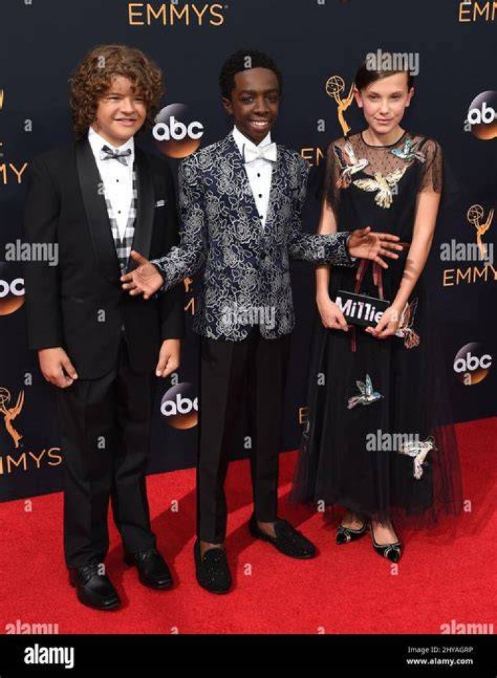 Gaten Matarazzo, Caleb McLaughlin, Millie Bobby Brown, Sadie Sink, Finn Wolfhard and Noah Schnapp 'Stranger Things' TV Show Season 3 Premiere, Arrivals, Santa Monica High School, Los Angeles, USA - 28 Jun 2019
