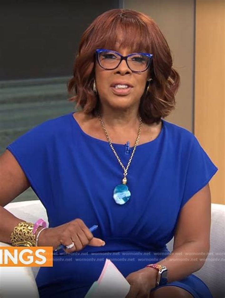 Gayle King Stuns In Blue Mini Dress For The Funeral Of Andre Leon Talley