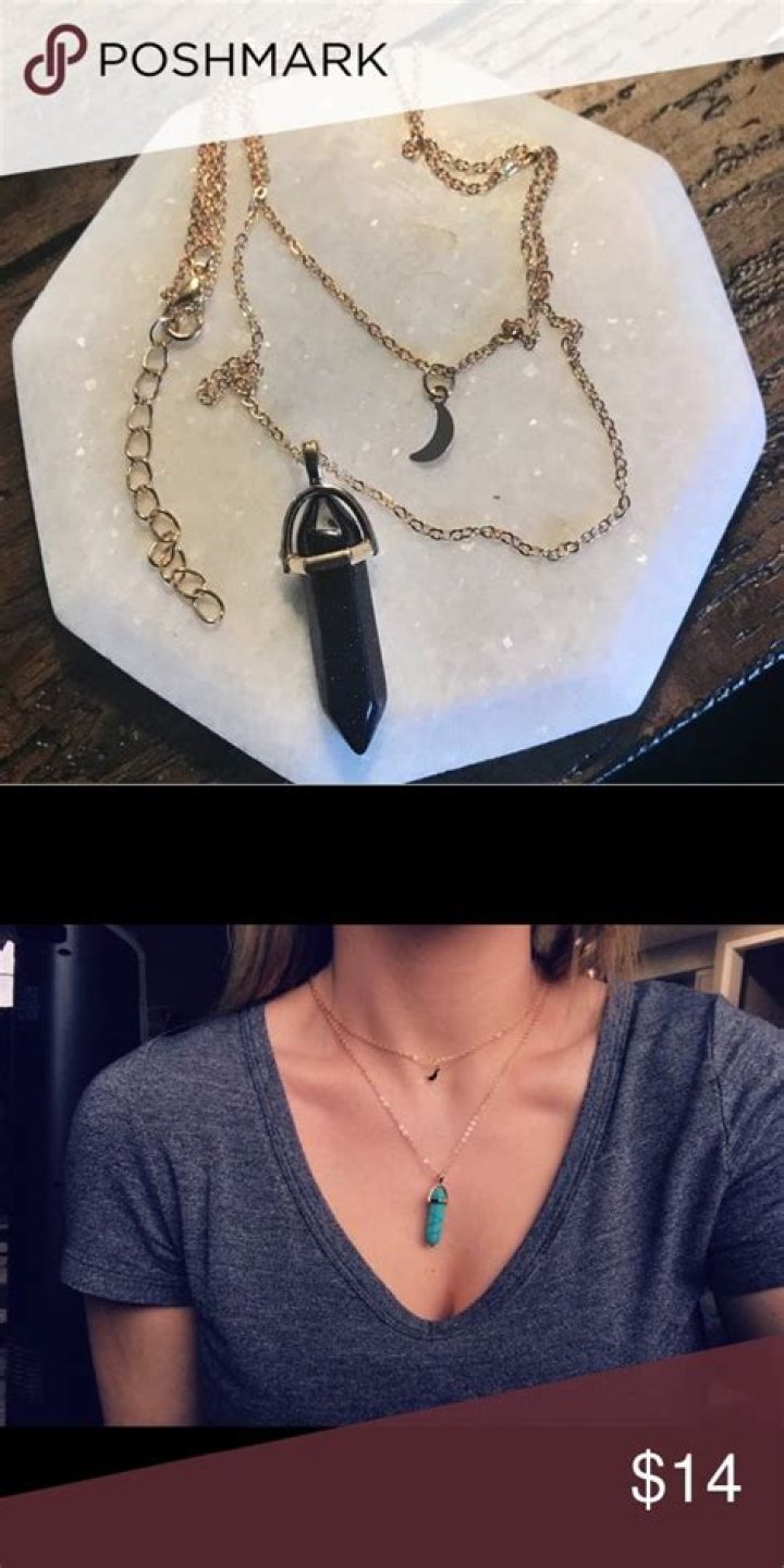 gold moon pendant choker