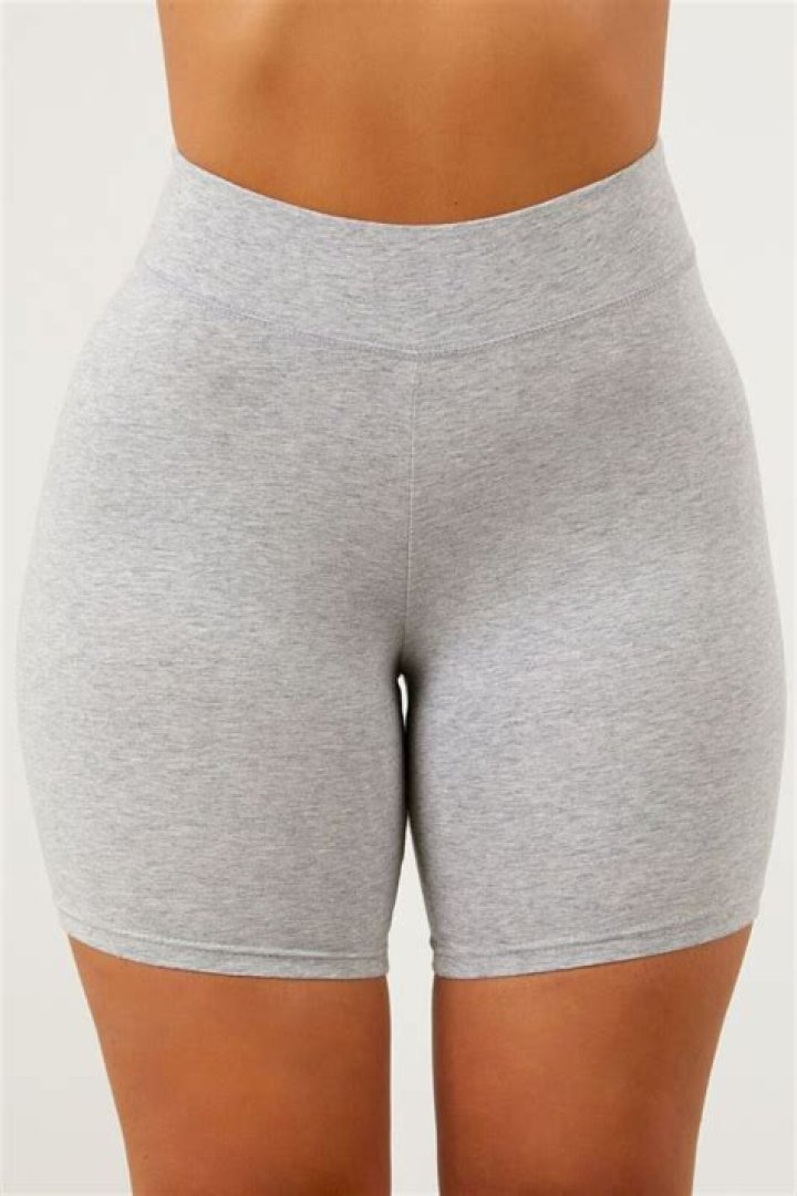 gray biker shorts