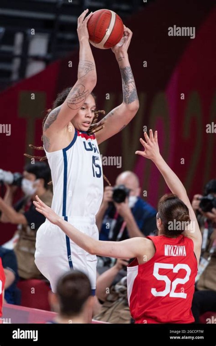 GRINER Brittney (USA), United States vs Japan - Gold Medal Game Basketball: Tokyo 2020 Olympic Games at Saitama Super Arena in Tokyo, Japan. Tokyo Olympic Games 2020, Tokyo, Japan - 08 Aug 2021