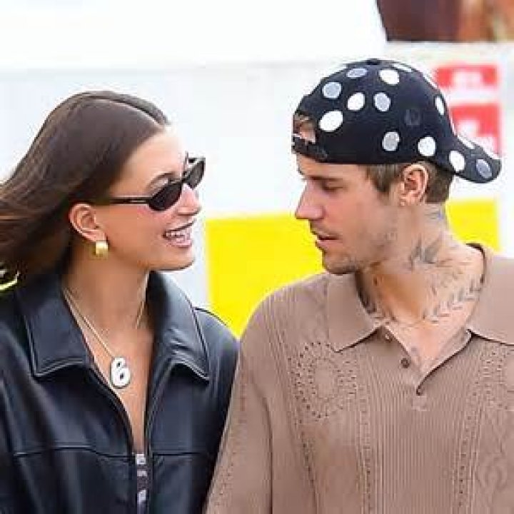 Hailey and Justin Bieber watch the Pepsi Super Bowl LVI Halftime Show during Super Bowl LVI between the Cincinnati Bengals and Los Angeles Rams at SoFi Stadium in Los Angeles on Sunday, February 13, 2022. Super Bowl Lvi, Los Angeles, California, United States - 13 Feb 2022
