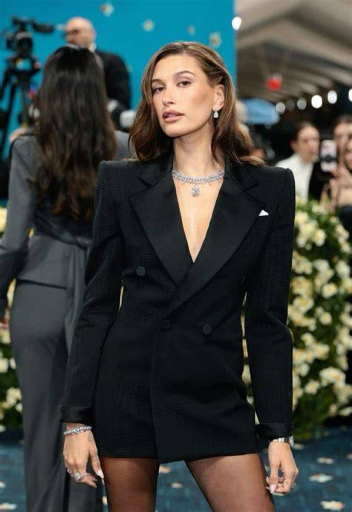 Hailey Baldwin Suits Up