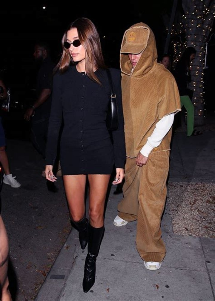 Hailey Bieber’s Long Sleeve Black Mini Dress On Date With Justin – Hollywood Life