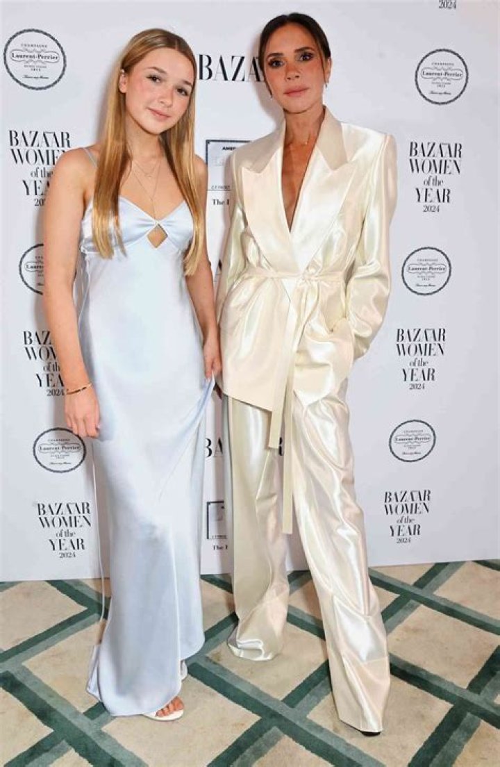 Harper Beckham is seen in her flower girl dress for her brother Brooklyn Beckham and Nicola Peltz wedding in Palm Beach, Florida. 09 Apr 2022 Pictured: Harper Beckham. Photo credit: Backgrid/MEGA TheMegaAgency.com +1 888 505 6342 (Mega Agency TagID: MEGA846299_011.jpg) [Photo via Mega Agency]