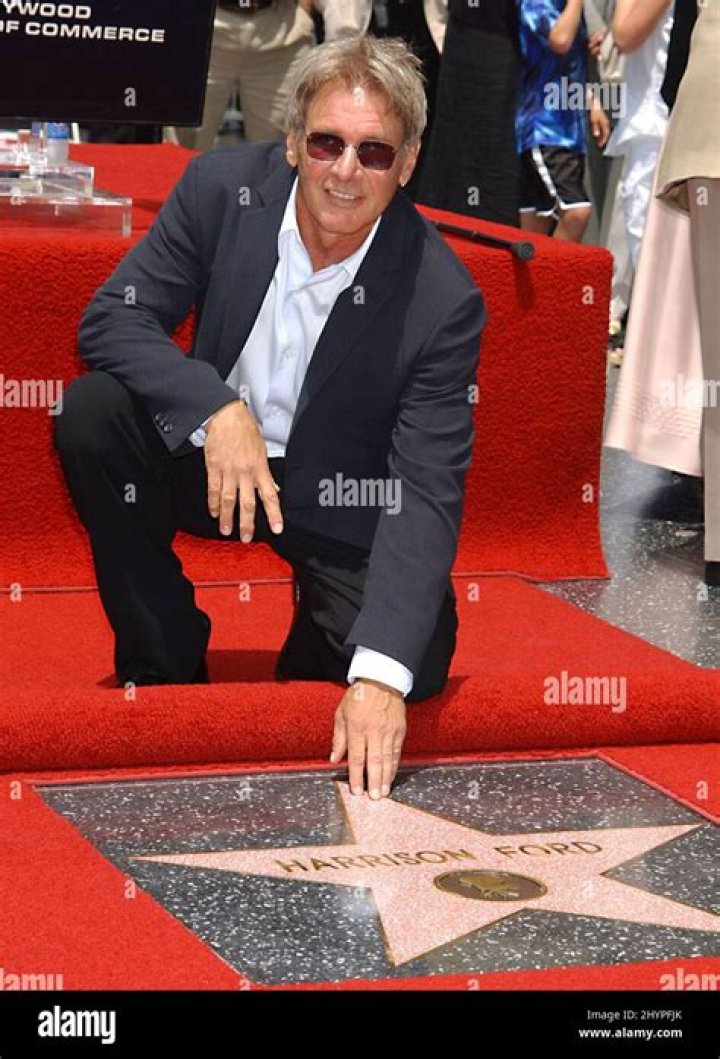 Harrison Ford Receives Hollywood Walk Of Fame Star With Family In 2003