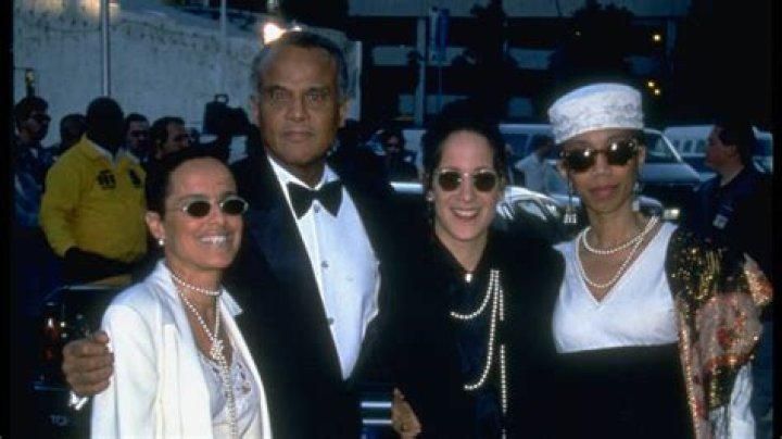 HARRY BELAFONTE WITH DAUGHTERS, SHARI AND GINA (L) FUNERAL AND MEMORIAL SERVICE FOR GREGORY PECK, CATHEDRAL OF OUR LADY OF THE ANGELS, LOS ANGELES, AMERICA - 16 JUN 2003