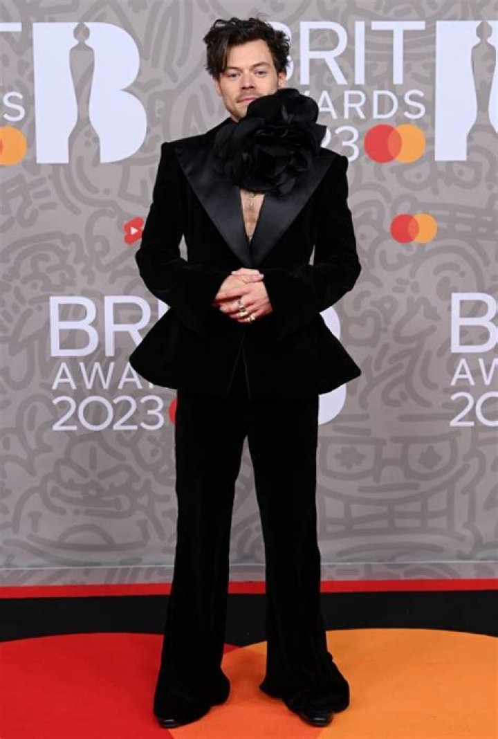 Harry Styles 43rd BRIT Awards, Arrivals, The O2 Arena, London, UK - 11 Feb 2023 Wearing Nina Ricci, Custom