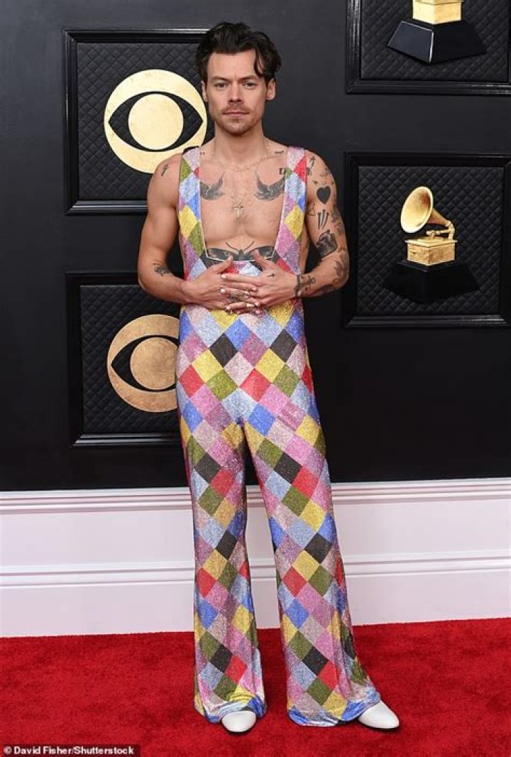 Harry Styles In A Patterned Suit