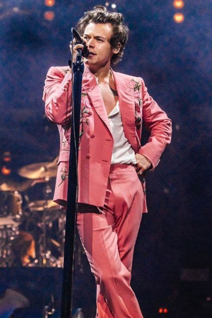Harry Styles Pink Suit