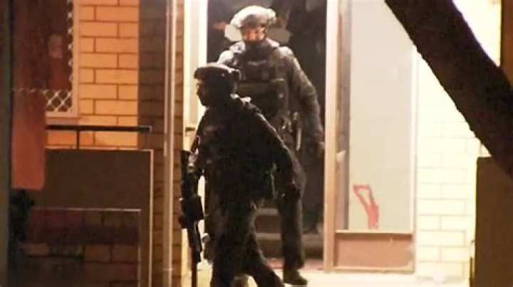 Heavily armed police were called to the scene