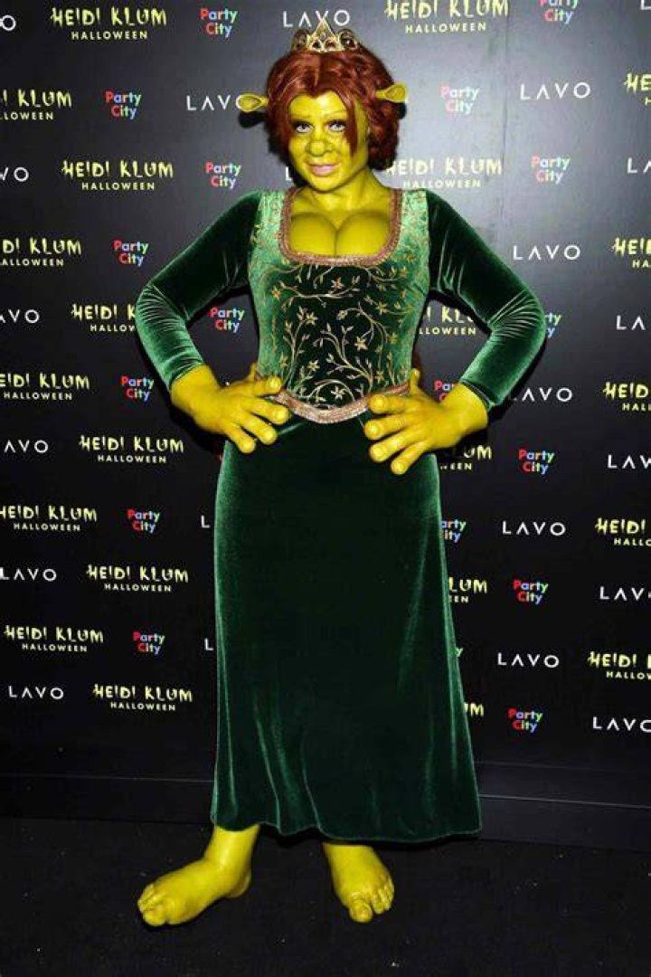 Heidi Klum as Princess Fiona and Tom Kaulitz as Shrek