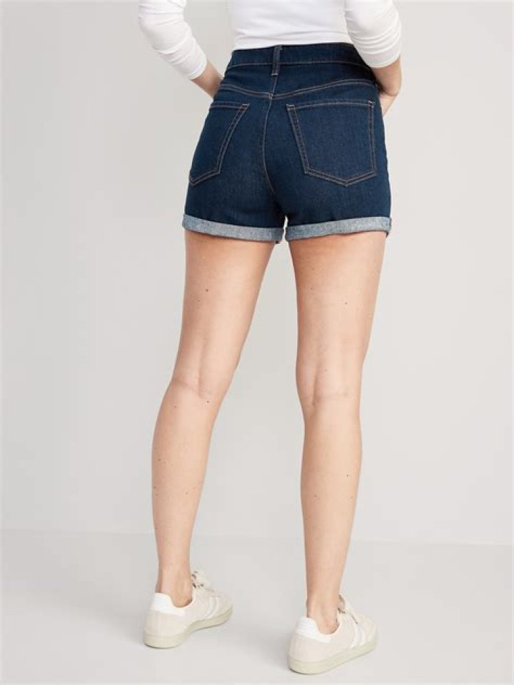 high waisted jean shorts