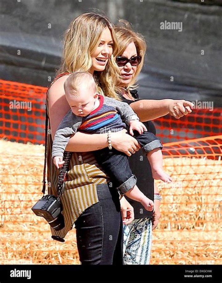 Hilary Duff, baby son Luca Cruz and Mike Comrie out and about, Los Angeles, America &ndash; 28 Oct 2012