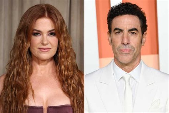 Isla Fisher, Sacha Baron Cohen. Isla Fisher, left, and Sacha Baron Cohen attend the 2019 Primetime Emmy Awards - Showtime Emmy Eve party at the San Vicente Bungalows, in West Hollywood, Calif 2019 Primetime Emmy Awards - Showtime Emmy Eve Party, West Hollywood, USA - 21 Sep 2019