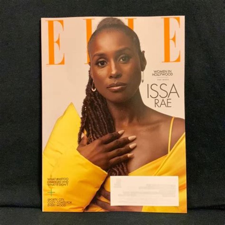 Issa Rae Elle Women in Hollywood, Arrivals, Four Seasons Hotel, Los Angeles, USA - 14 Oct 2019 Wearing Ralph Lauren