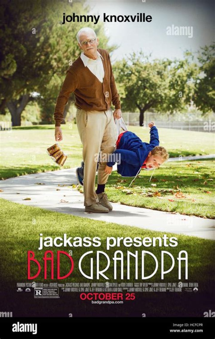 JACKASS PRESENTS: BAD GRANDPA, (aka BAD GRANDPA), from left: Johnny Knoxville, Jackson Nicoll, 2013. ph: Sean Cliver/&copy;Paramount Pictures/courtesy Everett Collection