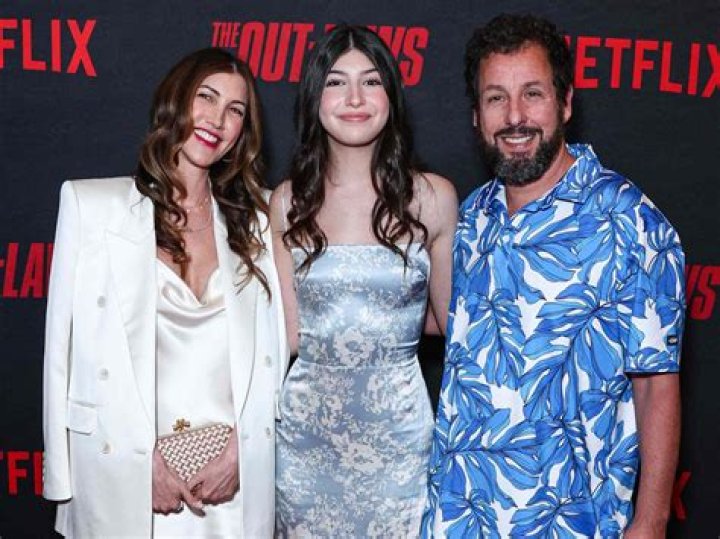 Jackie Sandler, daughter Sadie Sandler and husband Adam Sandler arrive at the Los Angeles Premiere Of Netflix's 'The Out-Laws' held at Regal LA Live on June 26, 2023 in Los Angeles, California, United States. Los Angeles Premiere Of Netflix's 'The Out-Laws', Regal La Live, Los Angeles, California, United States - 26 Jun 2023