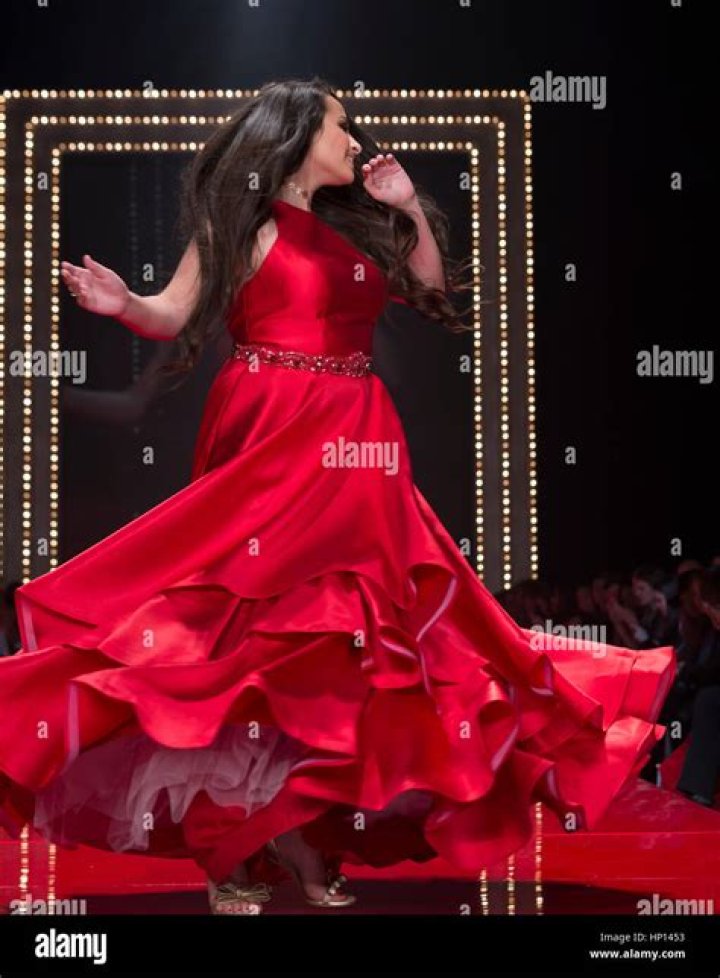 Jazz Jennings walks the runway in the Red Dress Collection 2017 show during Fashion Week, in New York NYFW Fall/Winter 2017 - Red Dress Collection - Runway, New York, USA - 9 Feb 2017