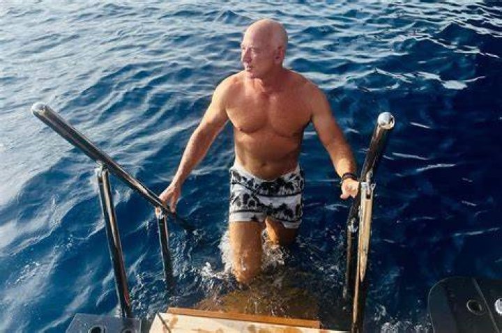 Jeff Bezos on his yacht with Lauren Sanchez and her kids
