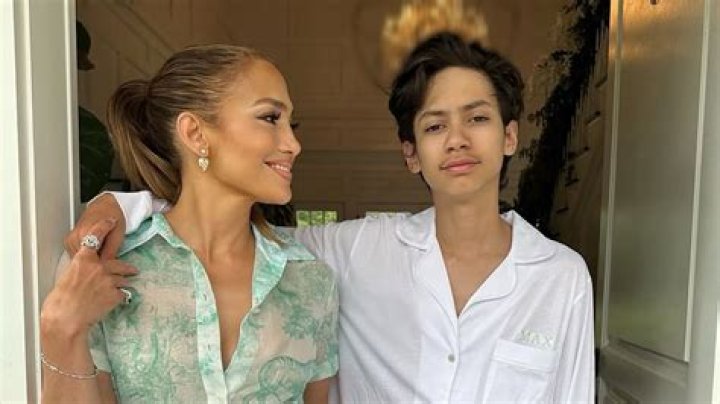 Jennifer Lopez in a metallic silver dress