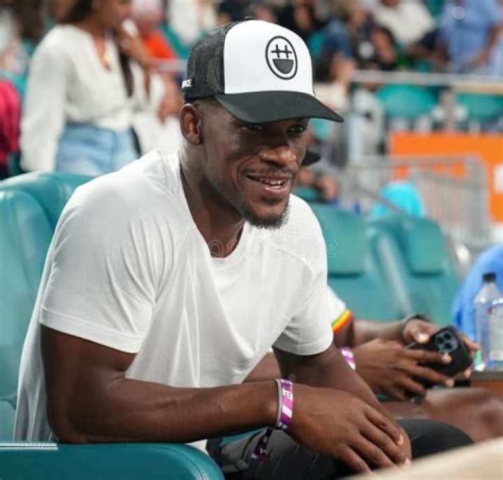 Jimmy Butler, an American professional basketball player for the Miami Heat, attends the semifinal match at 2023 Miami Open at the Hard Rock Stadium, Miami Gardens, Florida, USAMiami Open Tennis, Day 13, Hard Rock Stadium, Miami Gardens, Florida, USA - 31 Mar 2023