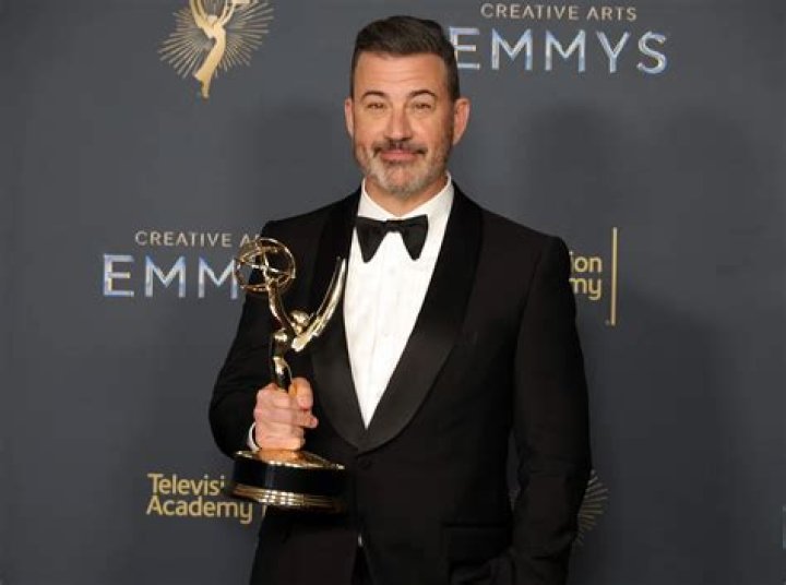 Jimmy Kimmel presents the Emmy for Outstanding Lead Actor in a Comedy Series during the 72nd Emmy Awards telecast on Sunday, Sept. 20, 2020 at 8:00 PM EDT/5:00 PM PDT on ABC. (Invision for the Television Academy/AP)