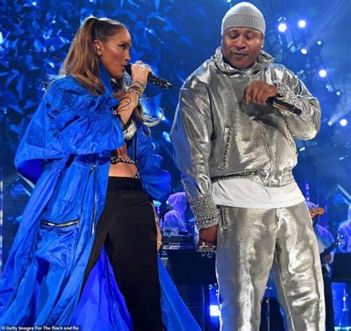 J.Lo performs with LL Cool J in a bikini top