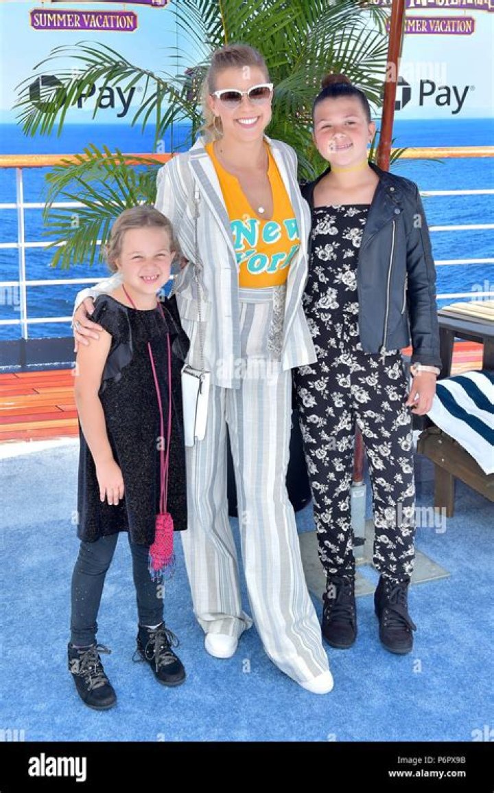 Jodie Sweetin with children Beatrix Carlin Sweetin Coyle and Zoie Laurel May Herpin 'Hotel Transylvania 3: Summer Vacation' film premiere, Los Angeles, USA - 30 Jun 2018