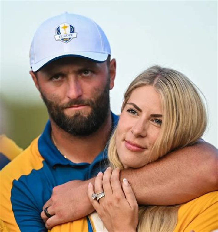 Jon Rahm kisses his wife Kelly after the final round at the 87th Masters tournament at Augusta National Golf Club in Augusta, Georgia on Sunday, April 9, 2023. Rahm won the tourney scoring a 12 under par 276. 2023 Masters, Augusta, Georgia, United States - 09 Apr 2023