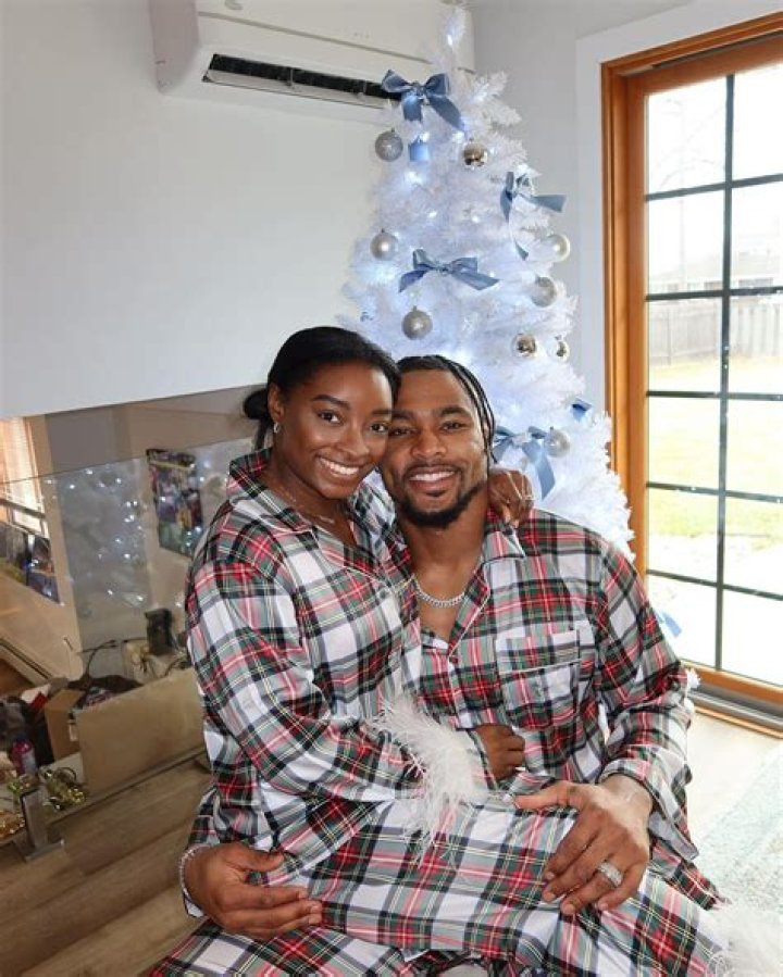 Jonathan Owens Gives Simone Biles A Piggy Back Ride In Matching Christmas Pajamas: See Sweet Pics