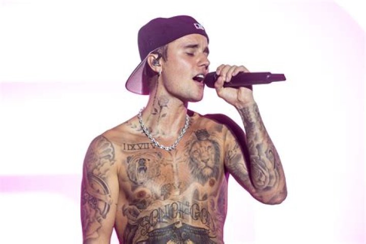 Justin Bieber on the phone
