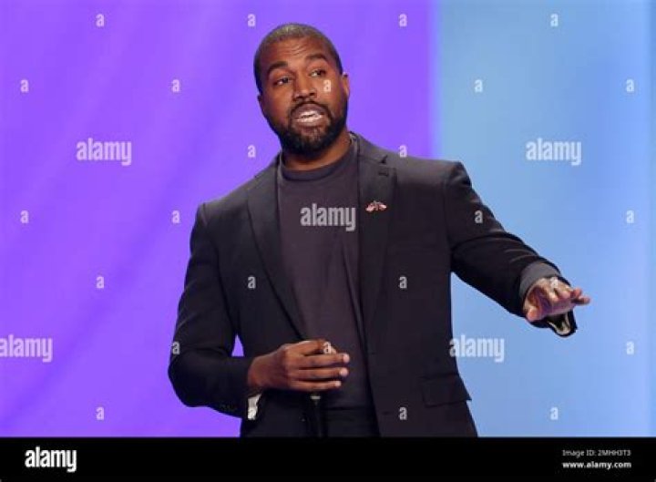 Kanye West answers questions from Sr. pastor Joel Osteen during the 11 am service at Lakewood Church Sunday, Nov. 17, 2019, in Houston. (AP Photo/Michael Wyke)