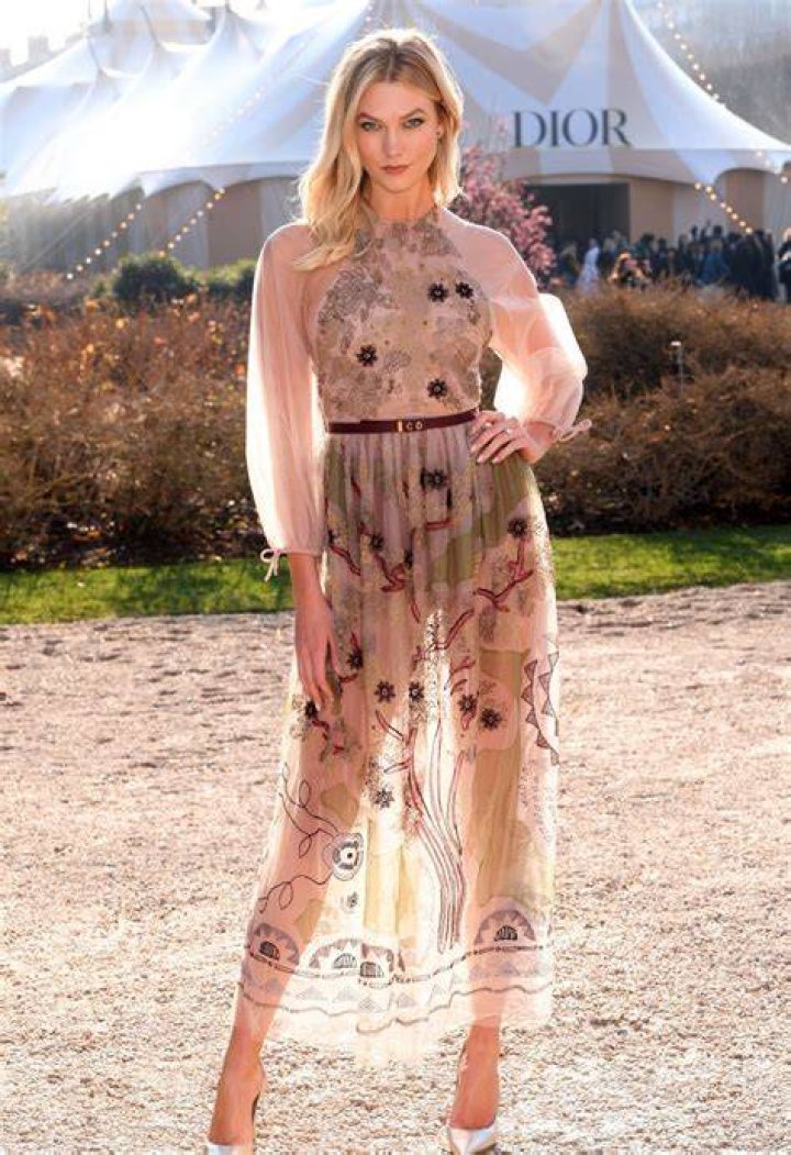 Karlie Kloss Dior show, Front Row, Fall Winter 2020, Paris Fashion Week, France - 25 Feb 2020 Wearing Dior