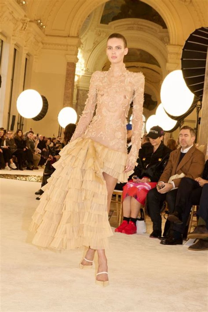 Karlie Kloss Flaunts Underbutt In Sheer Gown At Dior Haute Couture Show In Paris — See Pics