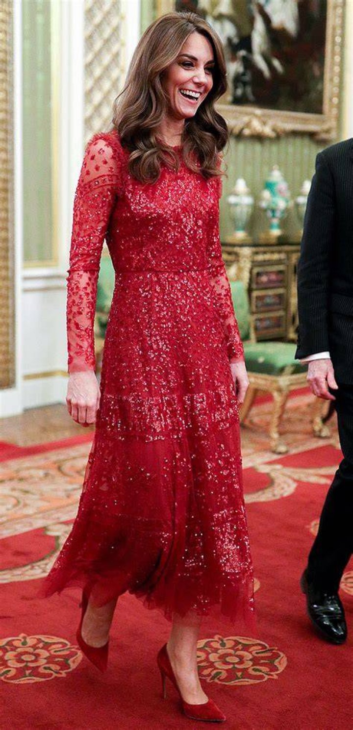Kate Middleton Wows In Red Sequin Dress For Royal Carol Promo Photo – Hollywood Life