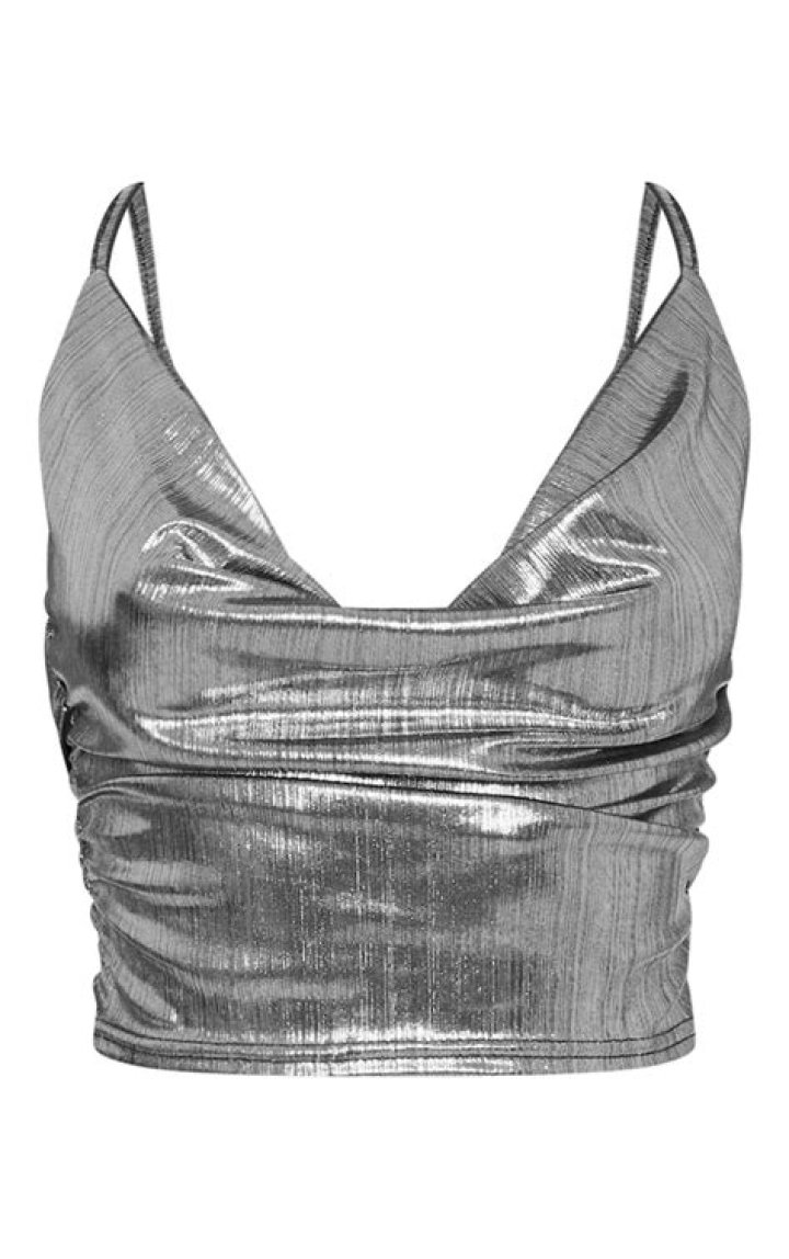 Katy Perry&rsquo;s Silver Crop Top Look