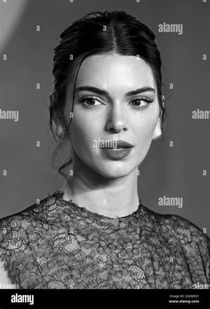 Kendall Jenner wears black during Milan Fashion Week