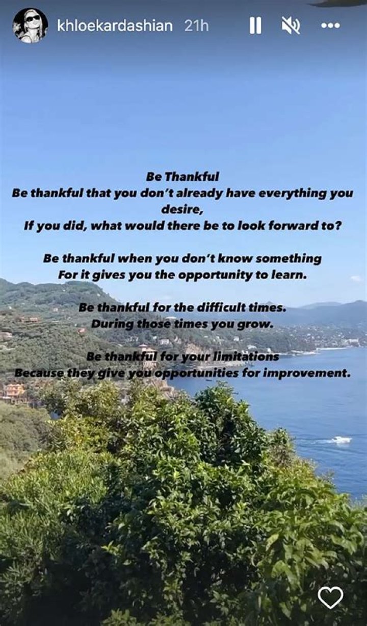 Khloe Kardashian Thankful