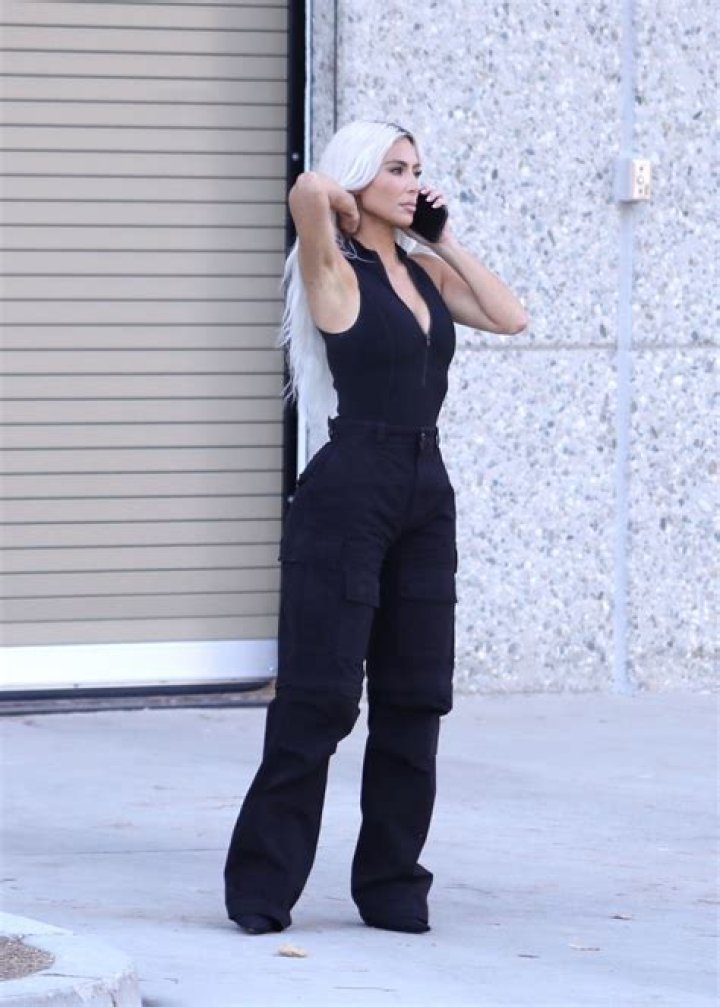 Kim Kardashian In A Plunging Lace Top