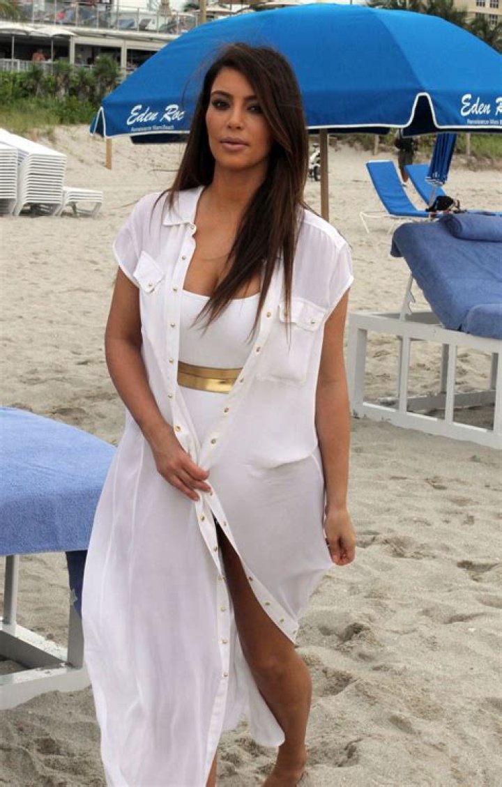 Kim Kardashian in white