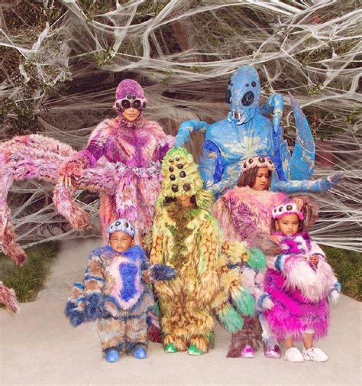 Kim Kardashian, Kanye West & Their Kids Dress in Worm Costumes – Hollywood Life