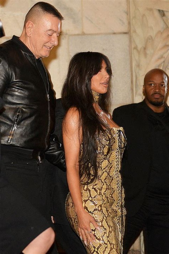 Kim Kardashian rocking her snakeskin boots
