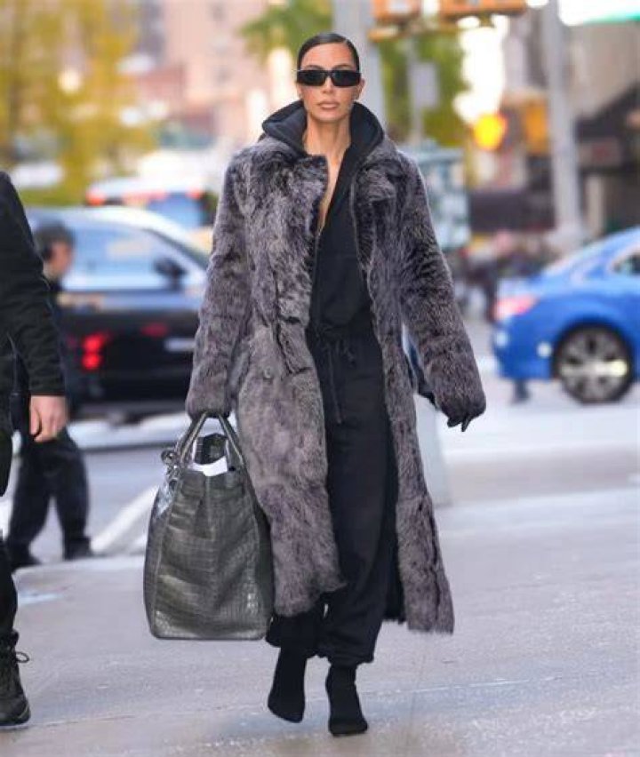 Kim Kardashian walking in tan