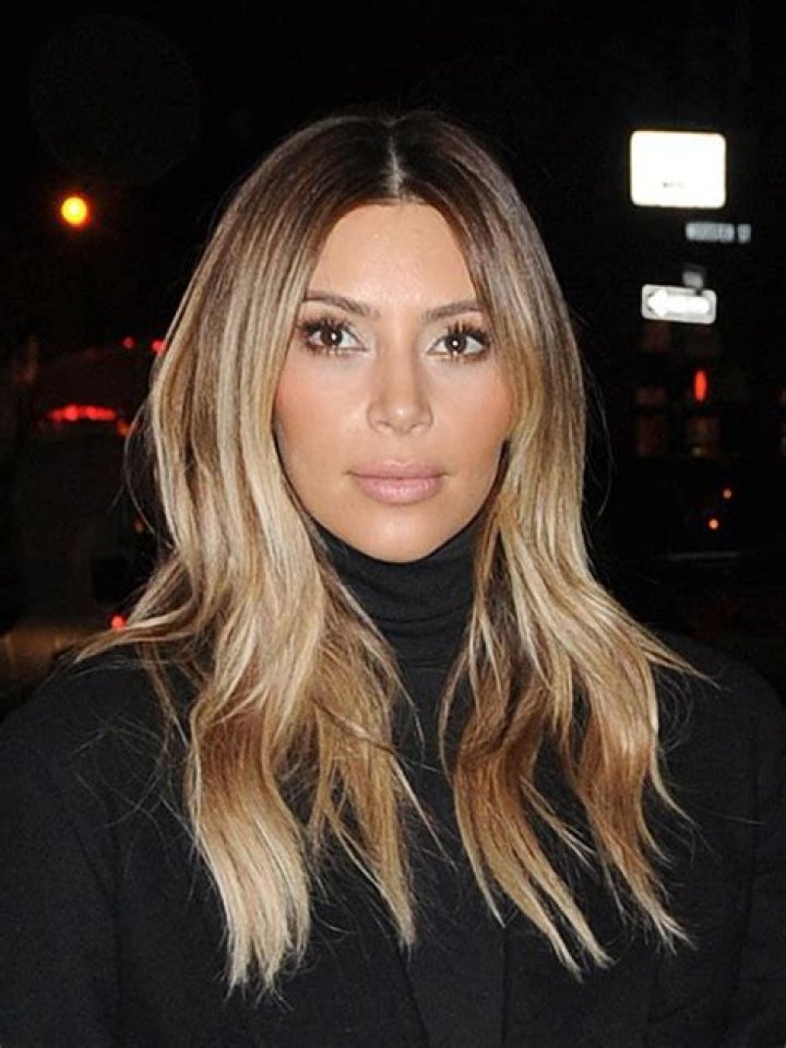 Kim Kardashian with blonde hair
