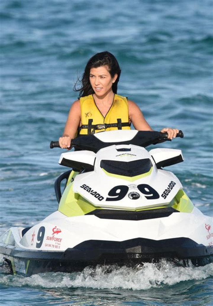 Kourtney Kardashian at the beach