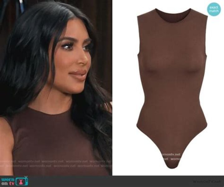 Kourtney Kardashian Brown Bodysuit